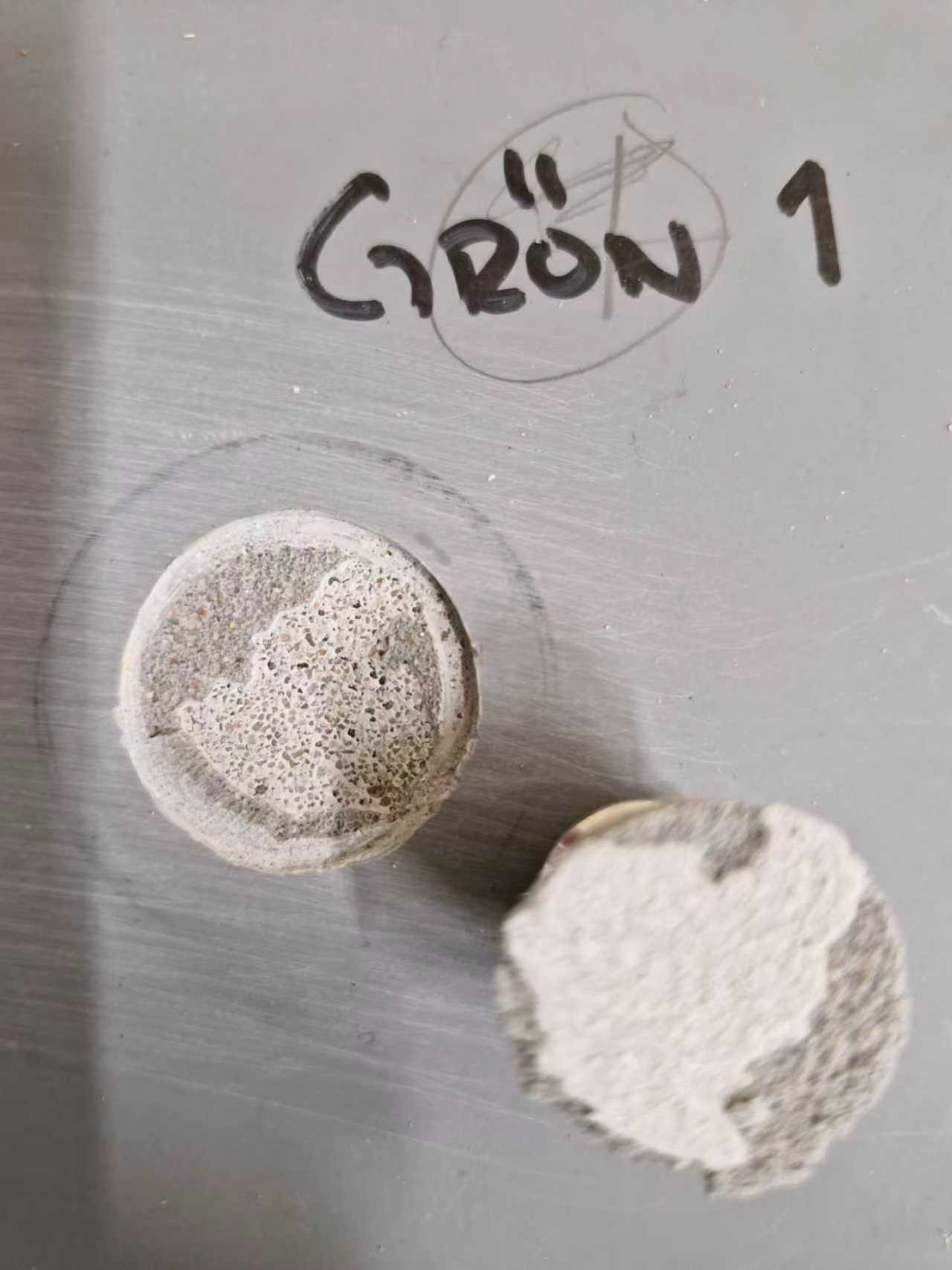 Dolly-test Grön 1 – 6,05 MPa, brott 100% i betongen